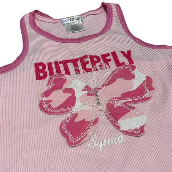 Butterfly Squad Y2K Shimmer Patched Tank Top - Picture 2 of 2